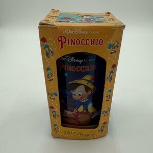 BK Disney Glass Rare Collectable Pinocchio Jiminy Cricket w/ Collector Pin!!